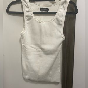 Reformation ribbed white tan